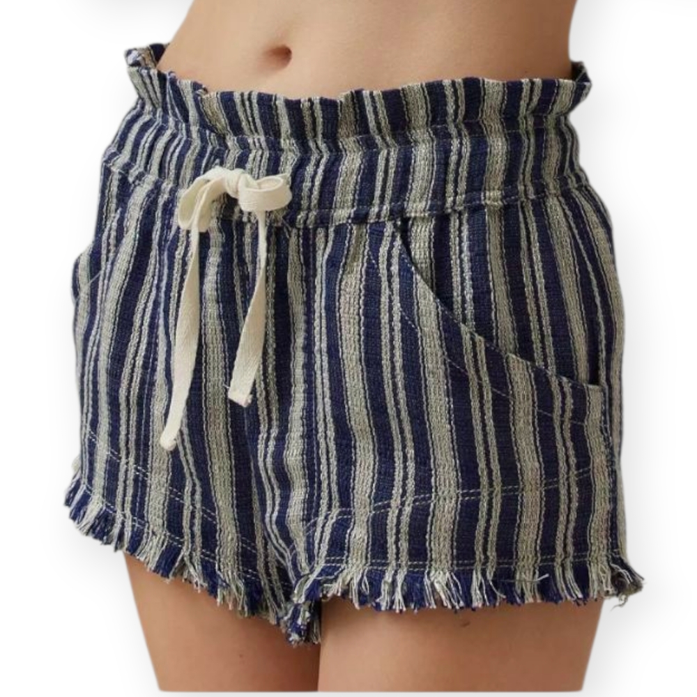 Urban Outfitters Frankie Paperbag Micro Short In Blue Sz L